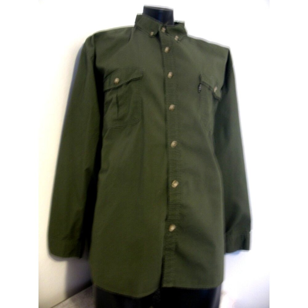 Key EST 1908 Men’s 2XL Green Long Sleeve Sleeve Button Up Shirt, workwear